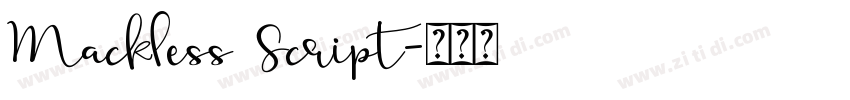 Mackless Script字体转换